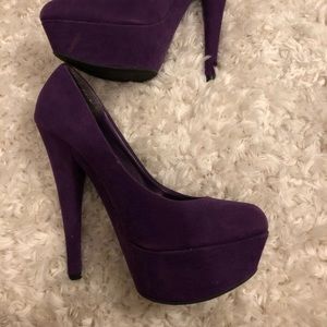 JustFab Purple Pumps Heels - Size 8